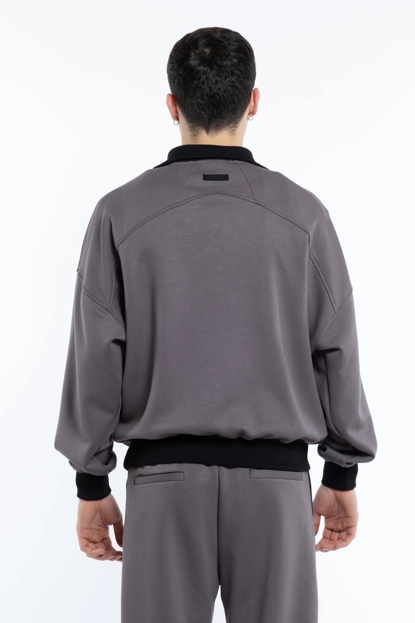 Felpa Scuba con collo costina oversize Eternal Atelier