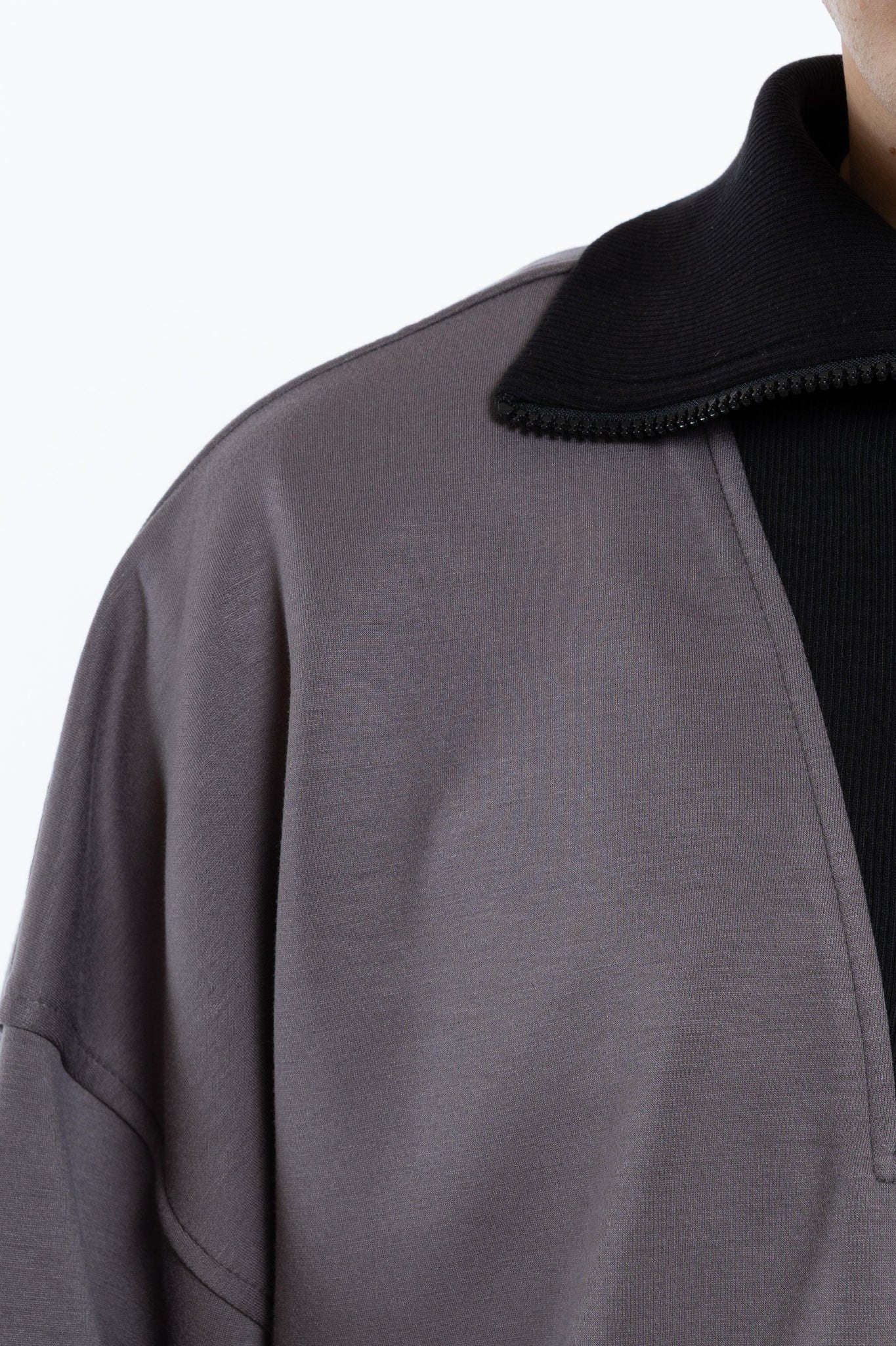 Felpa Scuba con collo costina oversize Eternal Atelier