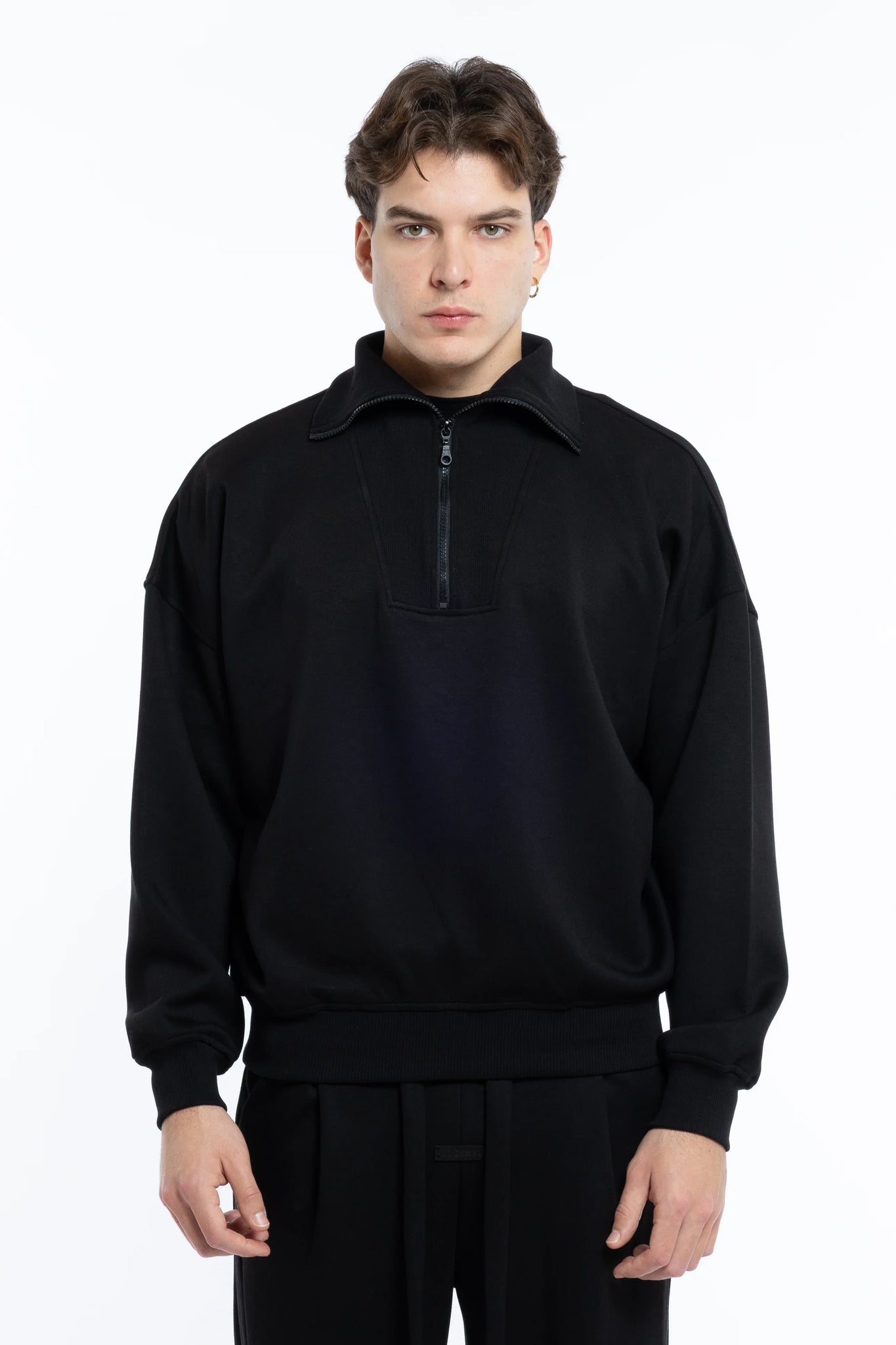 Felpa Scuba con collo costina oversize Eternal Atelier