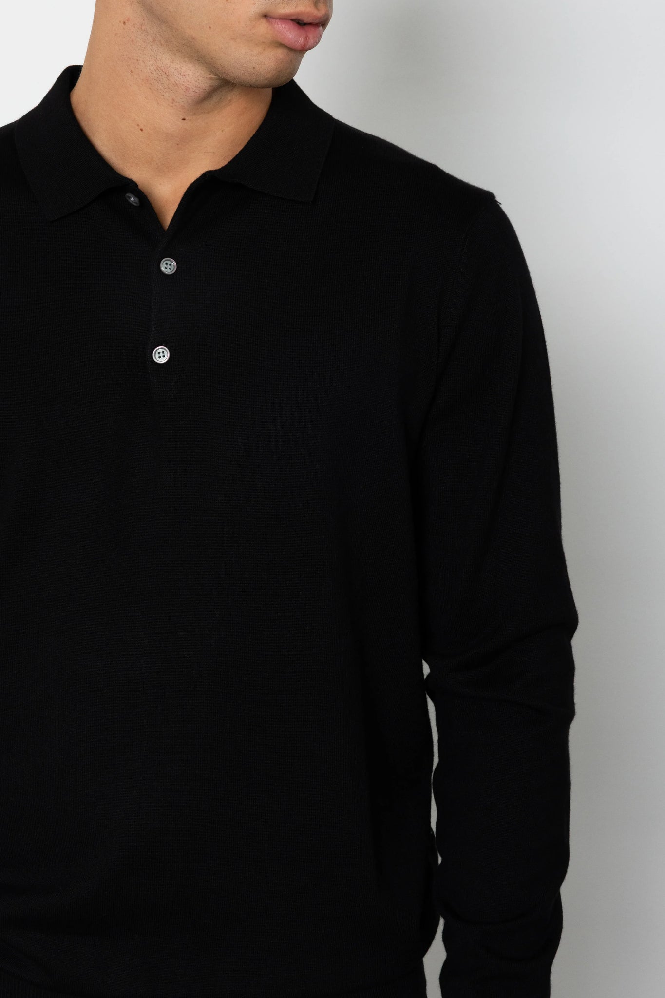 Polo in filo manica lunga