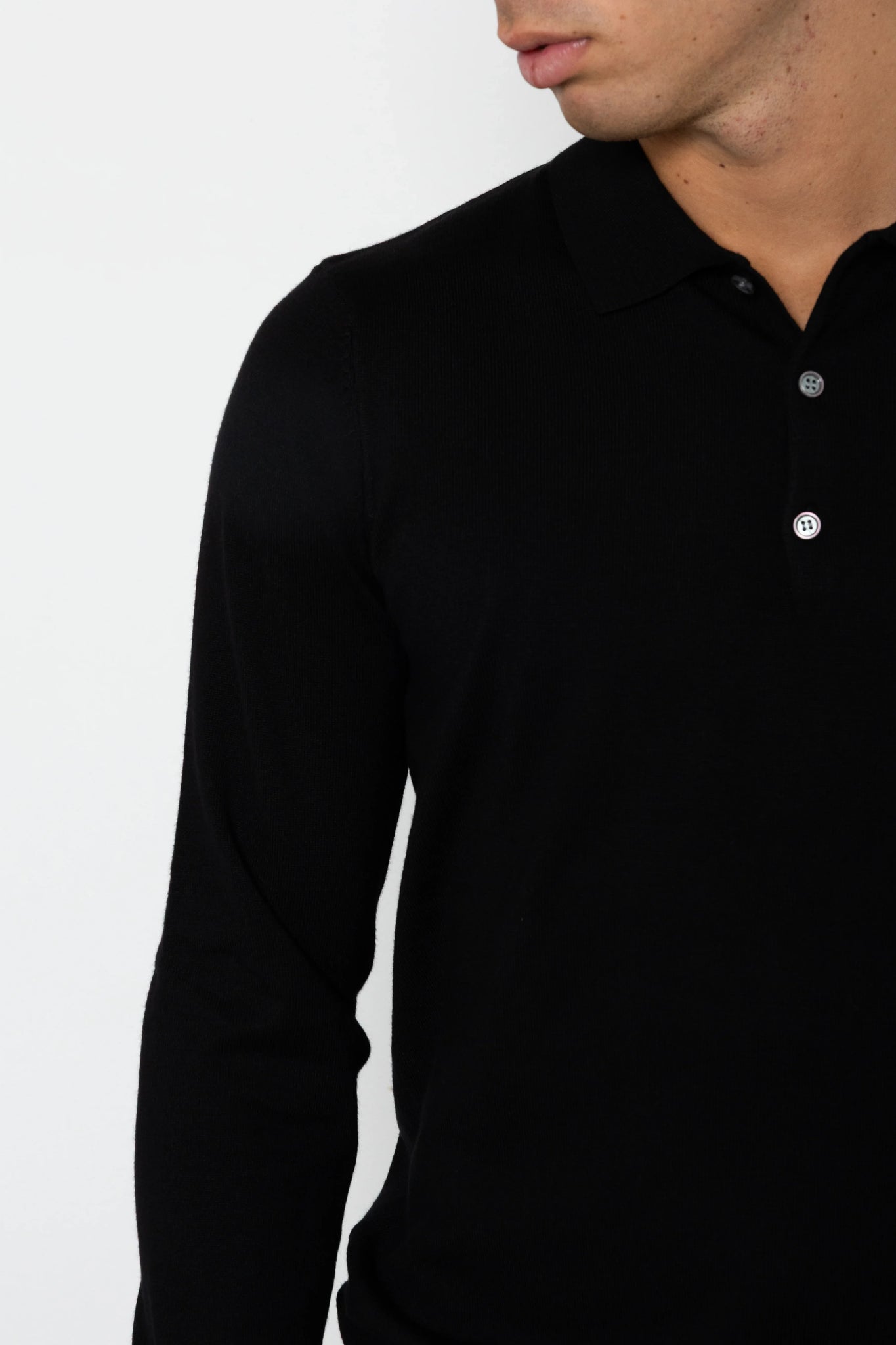 Polo in filo manica lunga