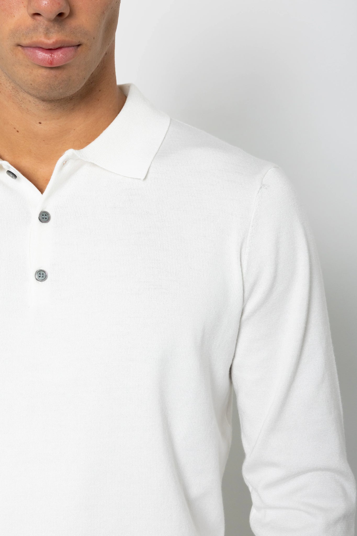 Polo in filo manica lunga