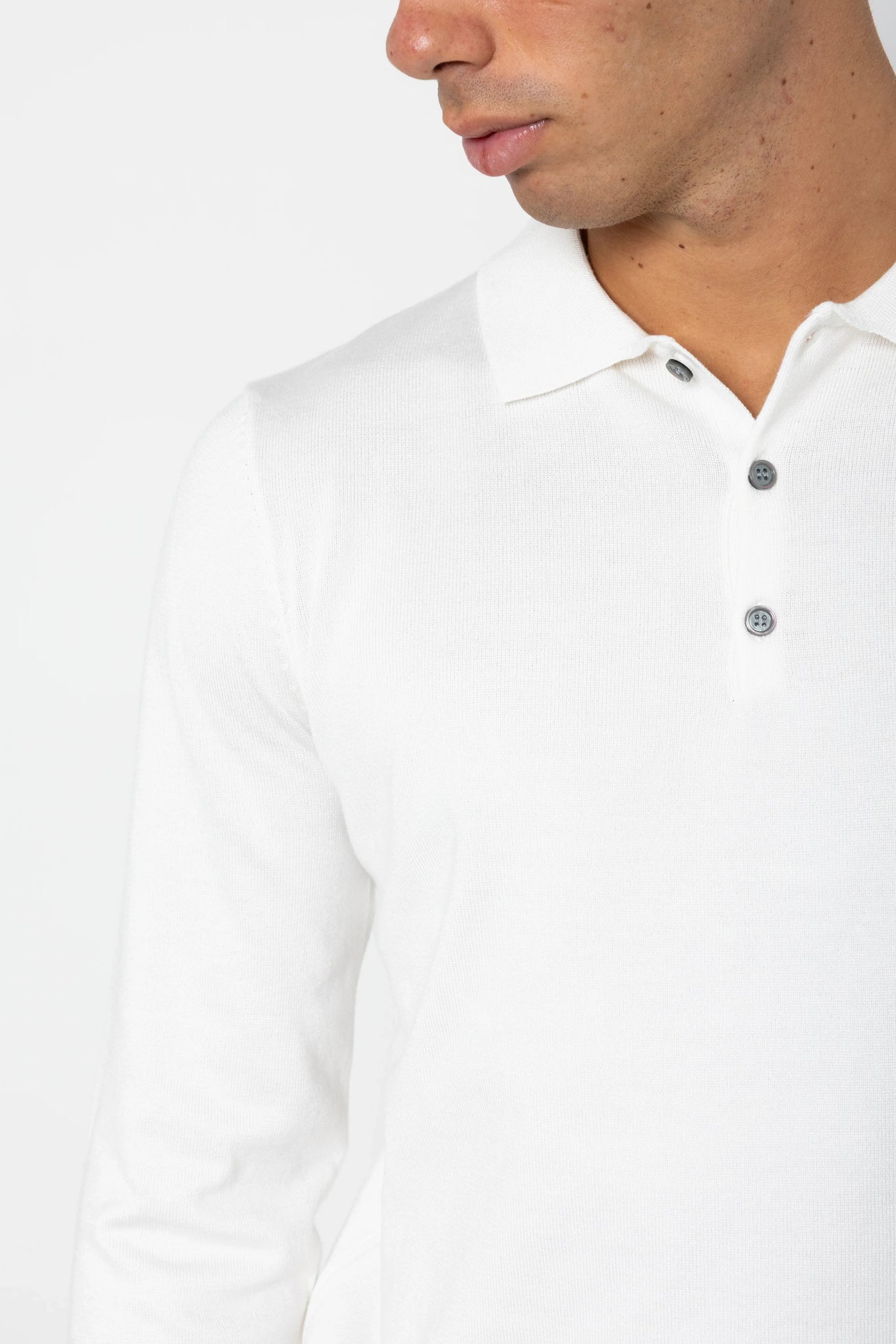 Polo in filo manica lunga