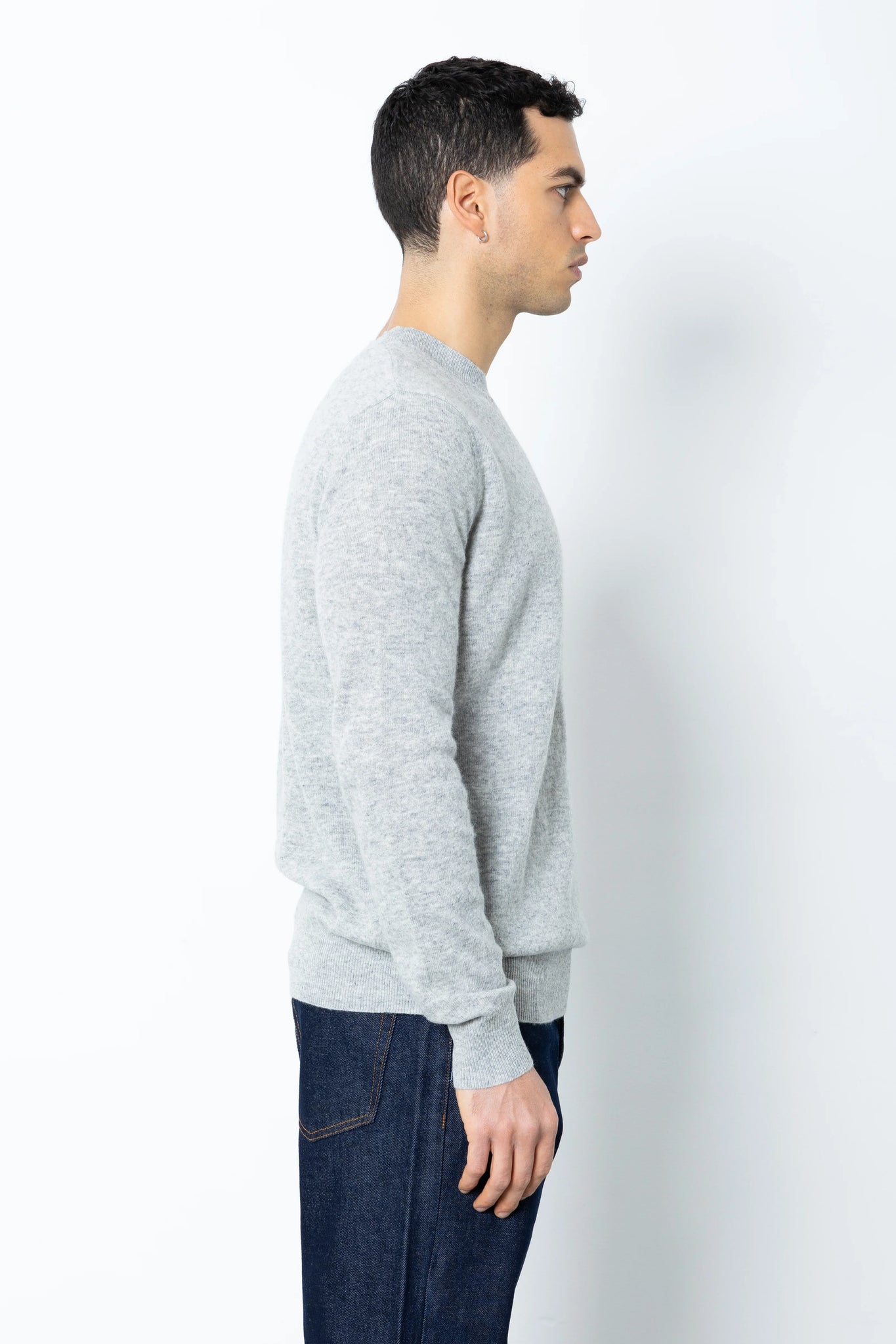 Maglione girocollo misto cashmere