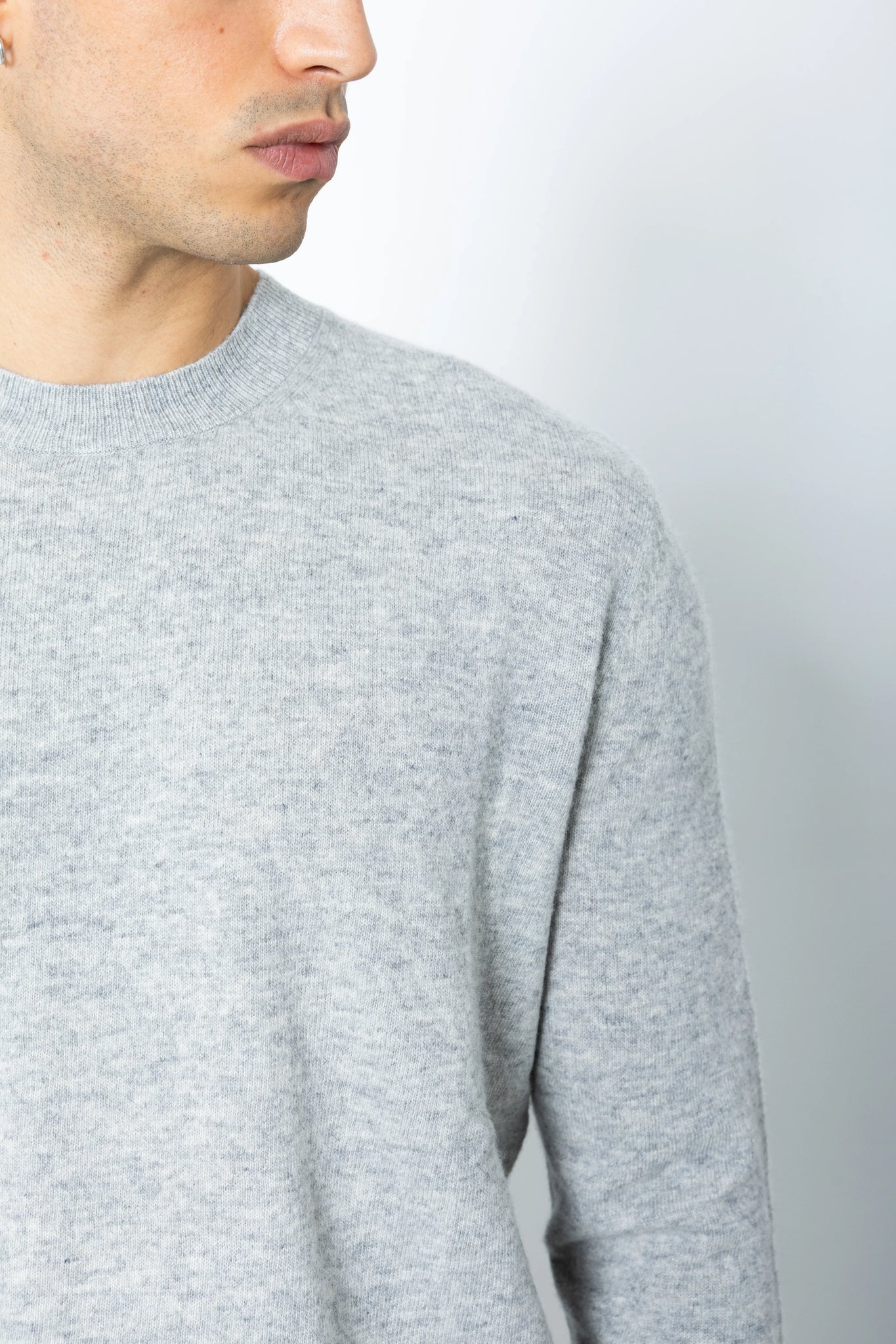 Maglione girocollo misto cashmere