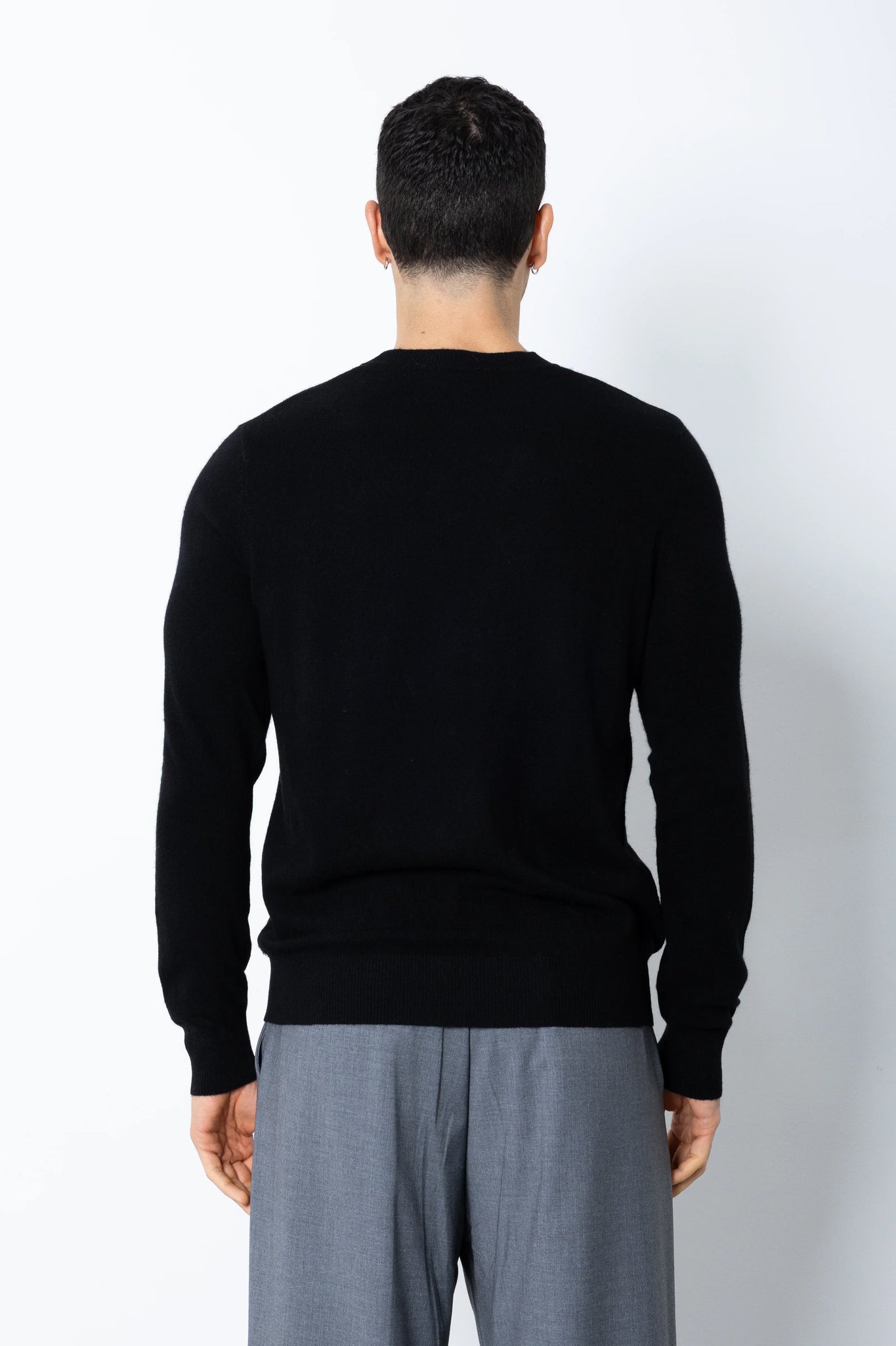 Maglione girocollo misto cashmere