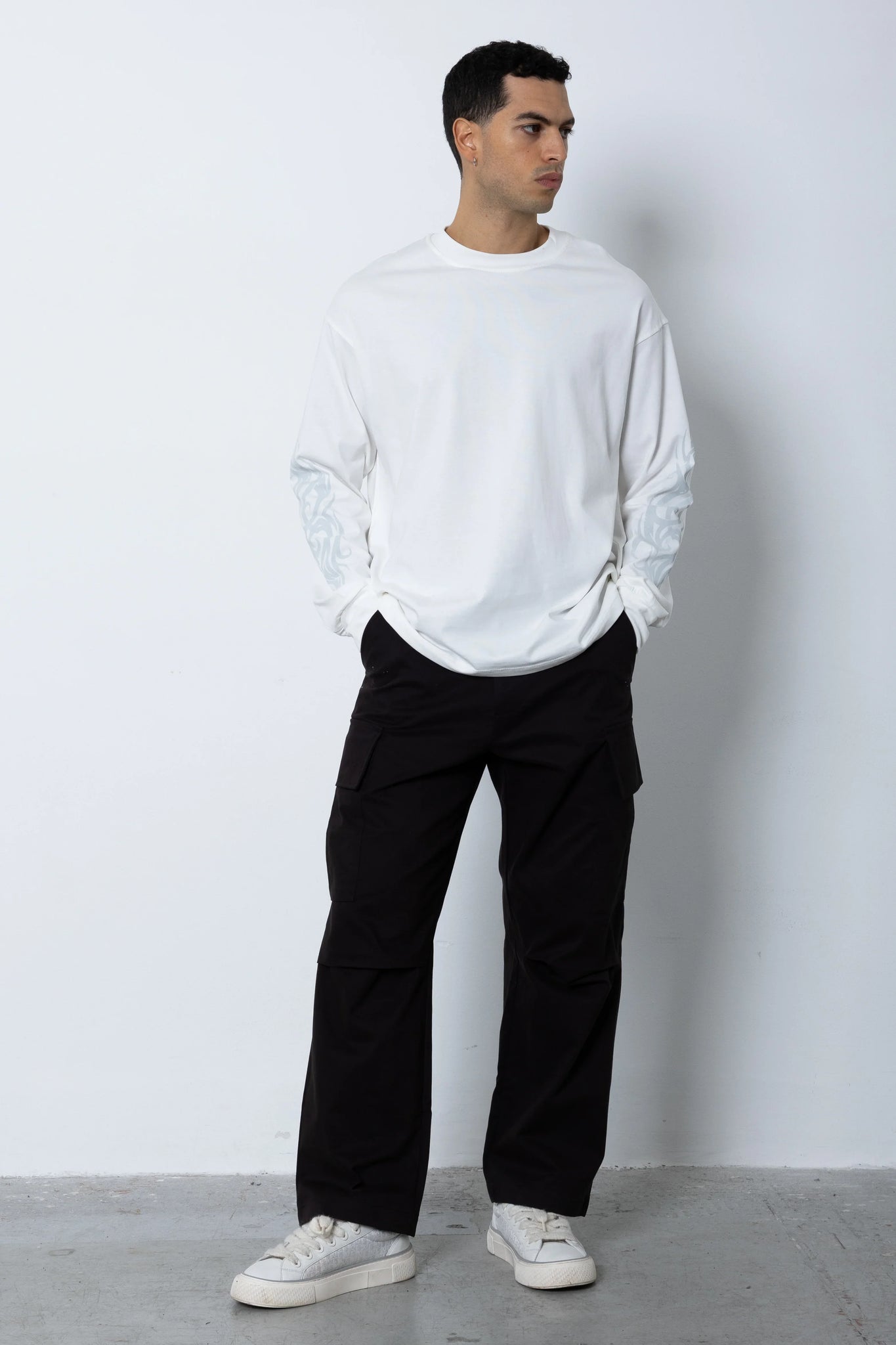 T-shirt in jersey manica lunga con stampa Eternal Studio