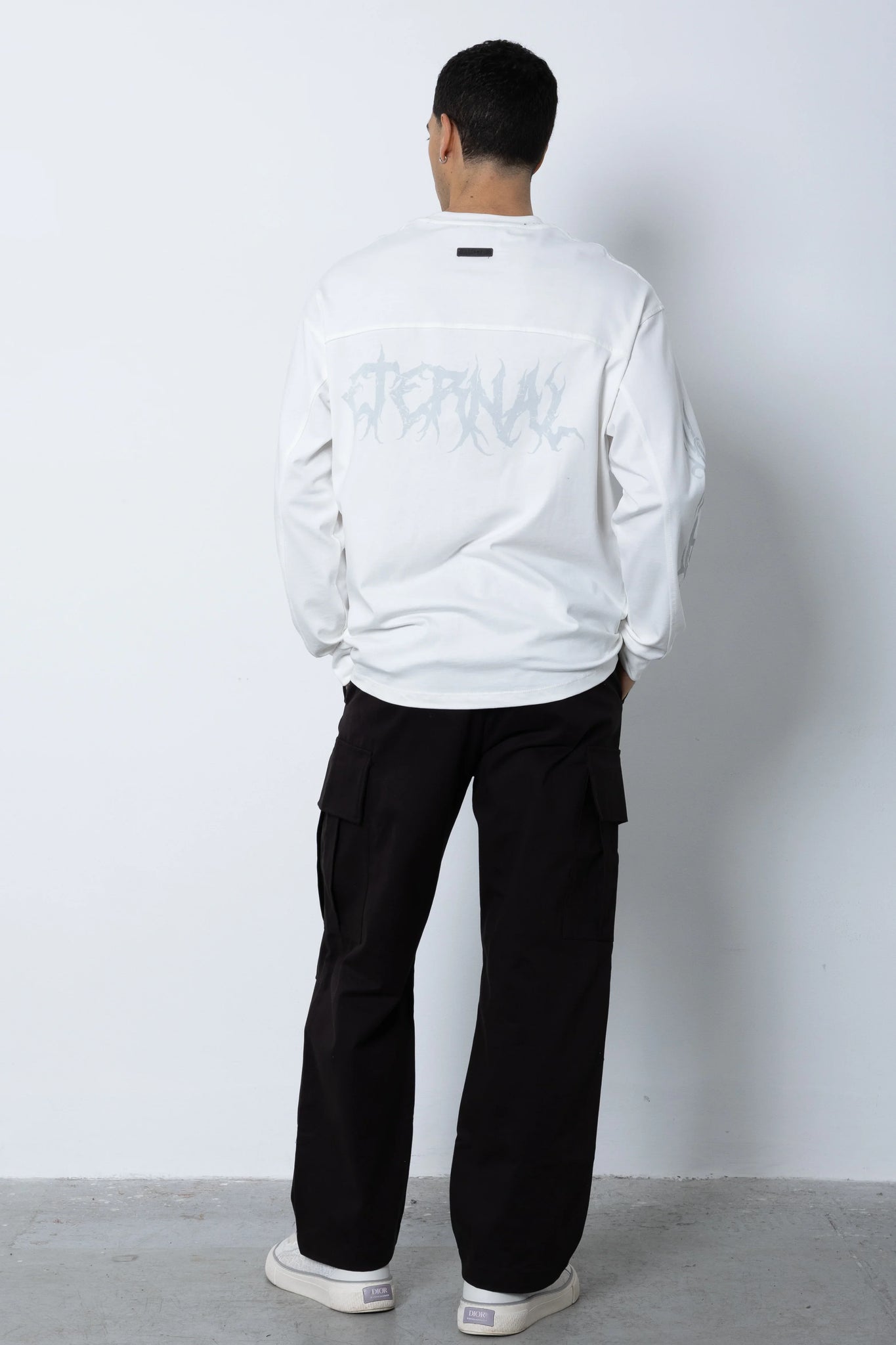 T-shirt in jersey manica lunga con stampa Eternal Studio