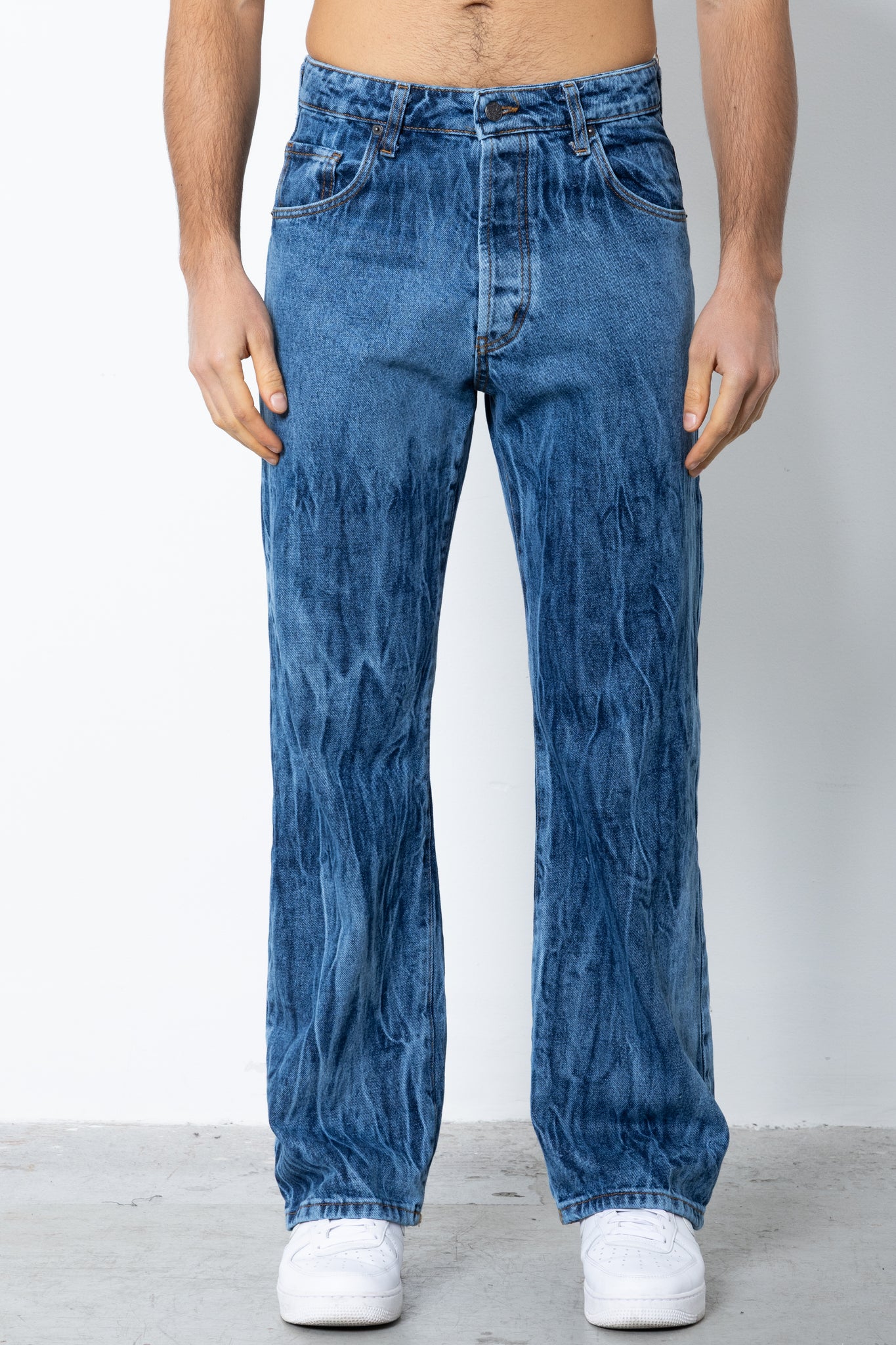 Jeans blu fiammato Eternal Studio