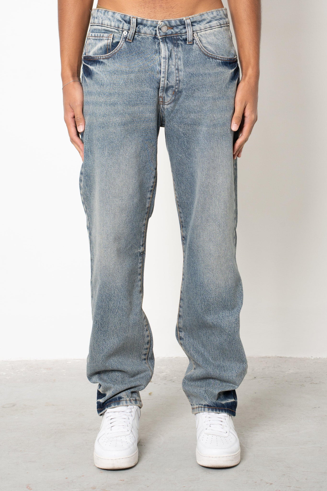 Jeans baggy indigo sand
