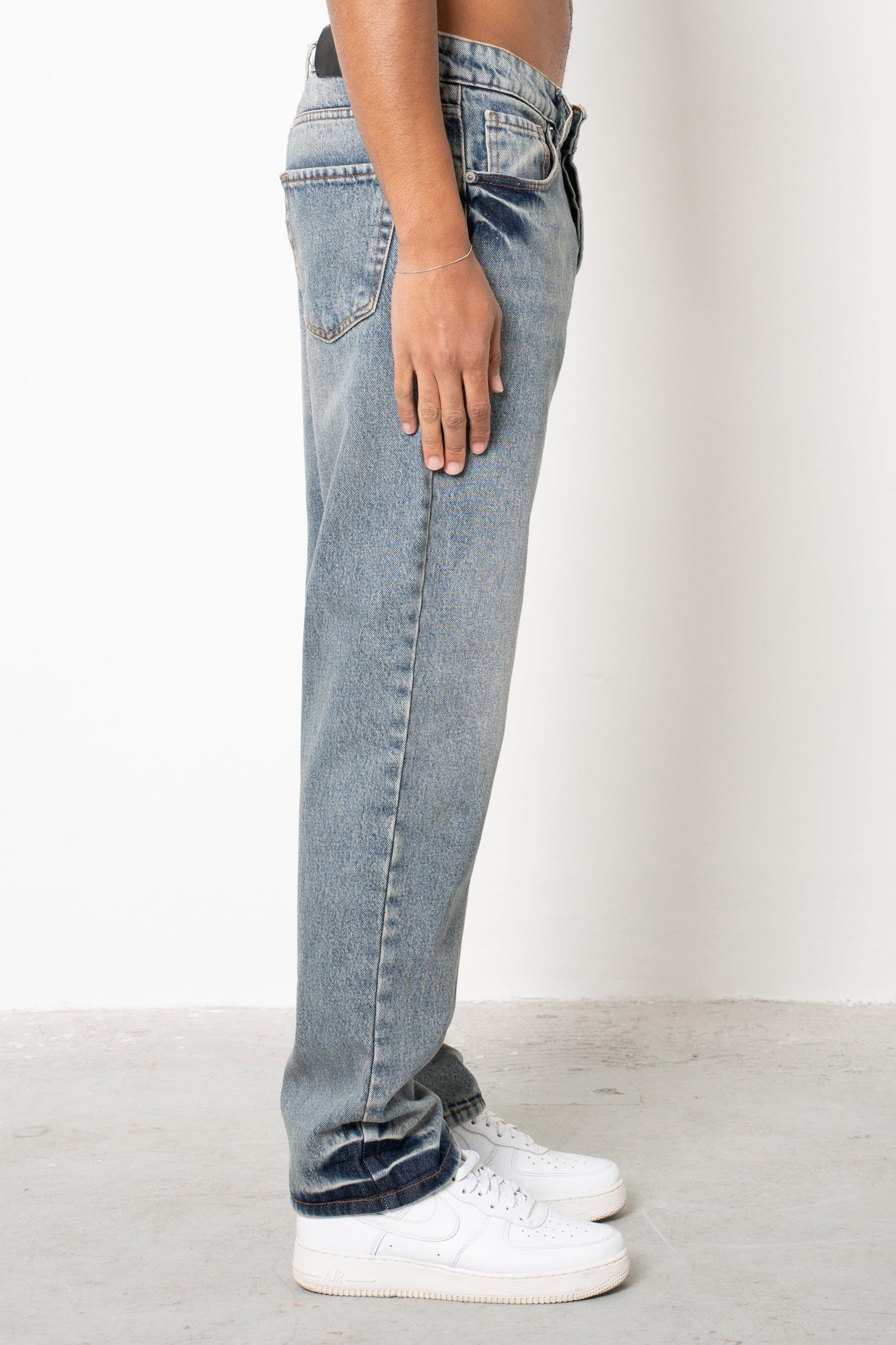 Jeans baggy indigo sand