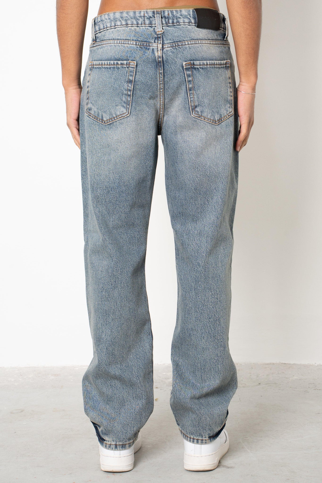 Jeans baggy indigo sand