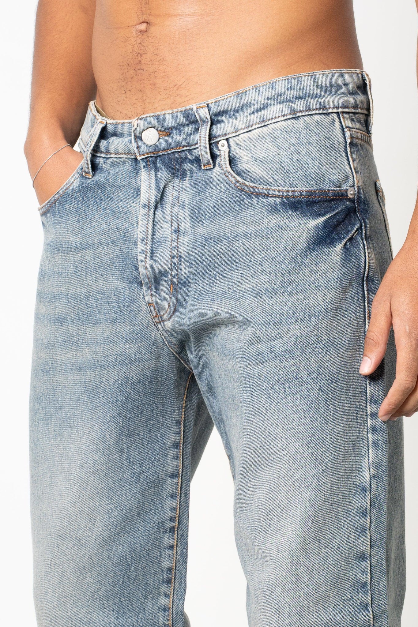 Jeans baggy indigo sand