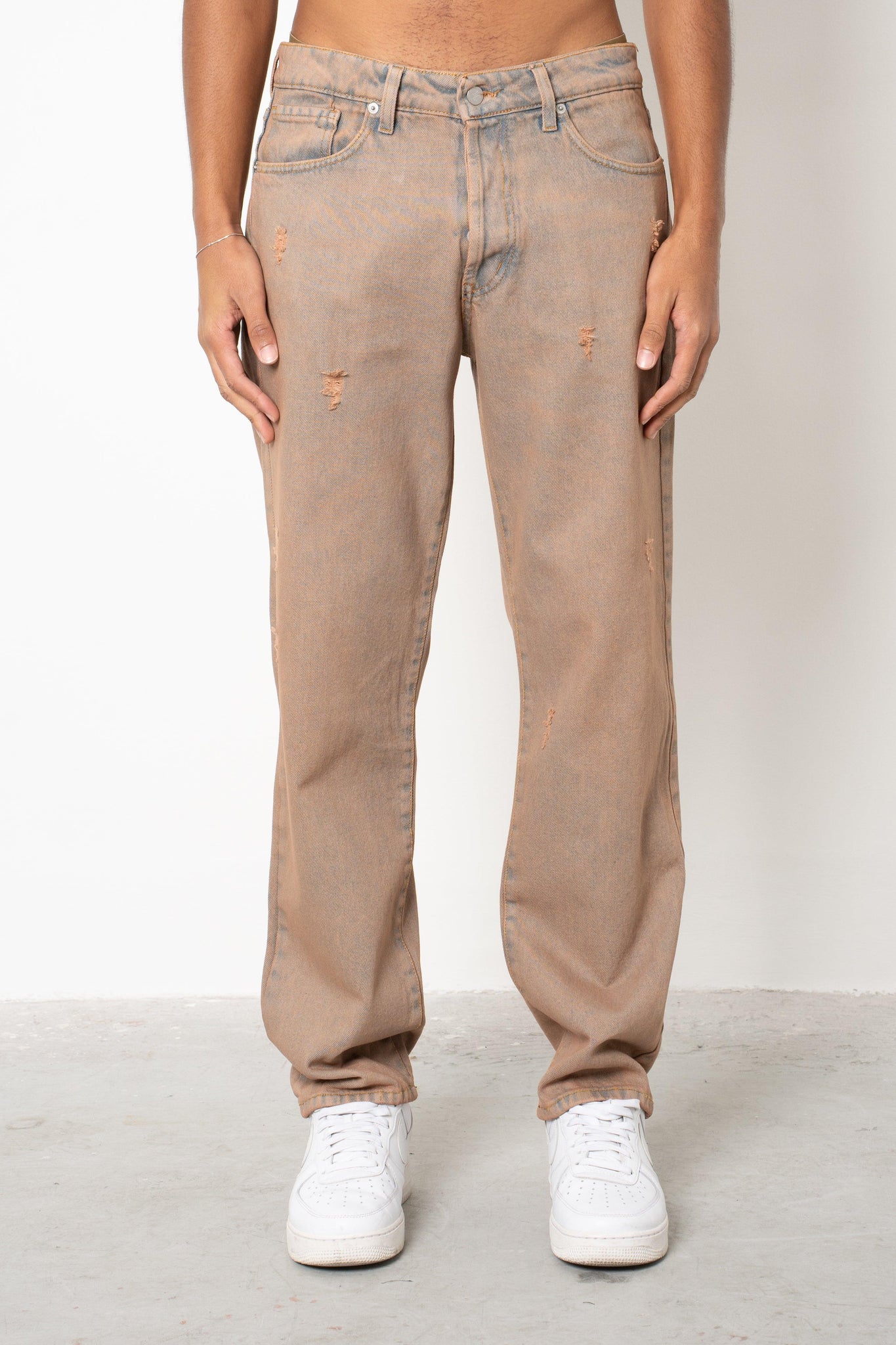 Jeans baggy sabbiato desert