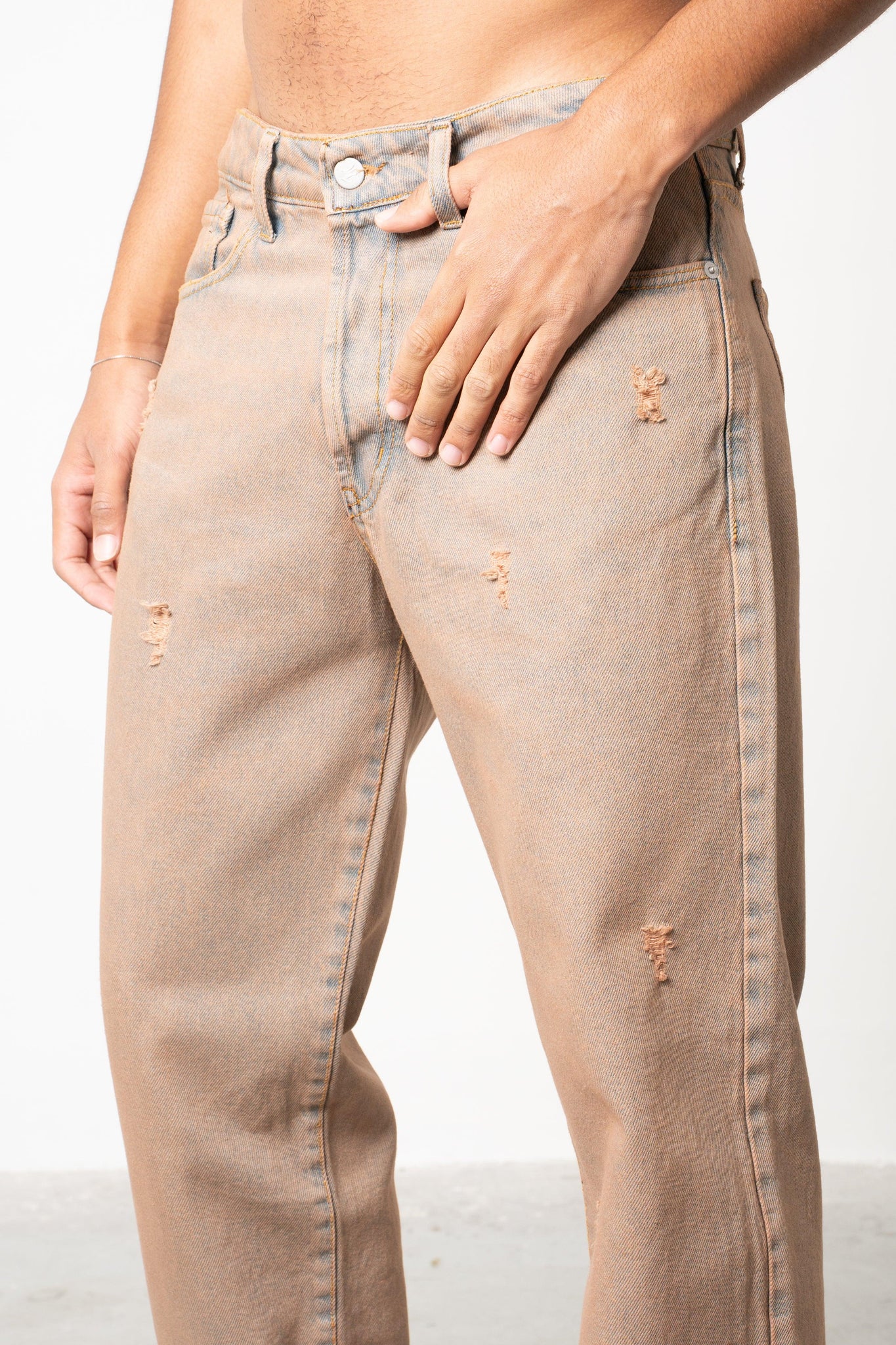 Jeans baggy sabbiato desert