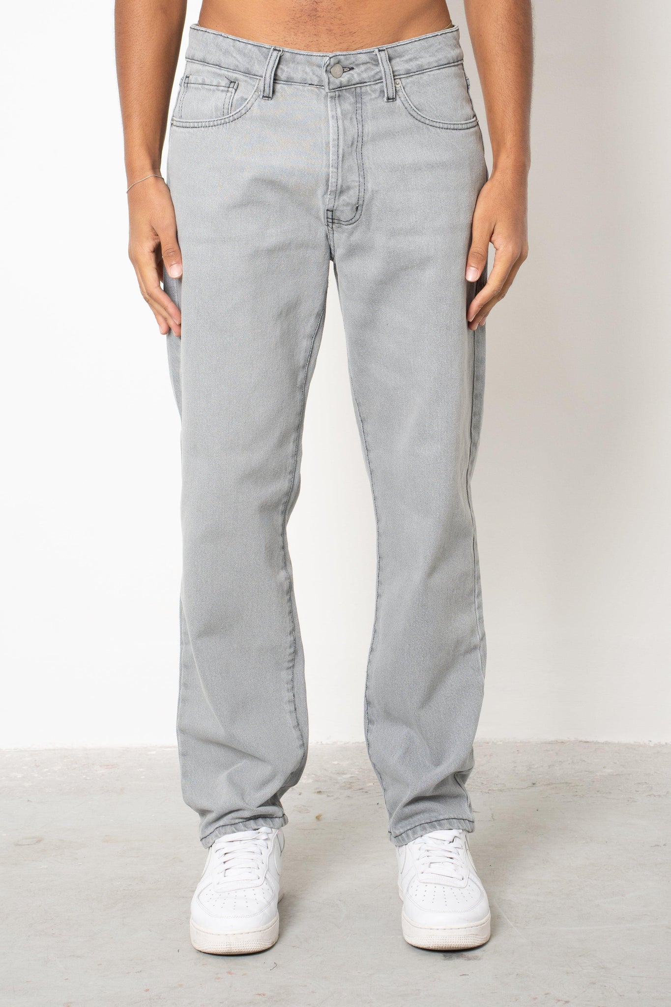 Jeans baggy grey stone wash
