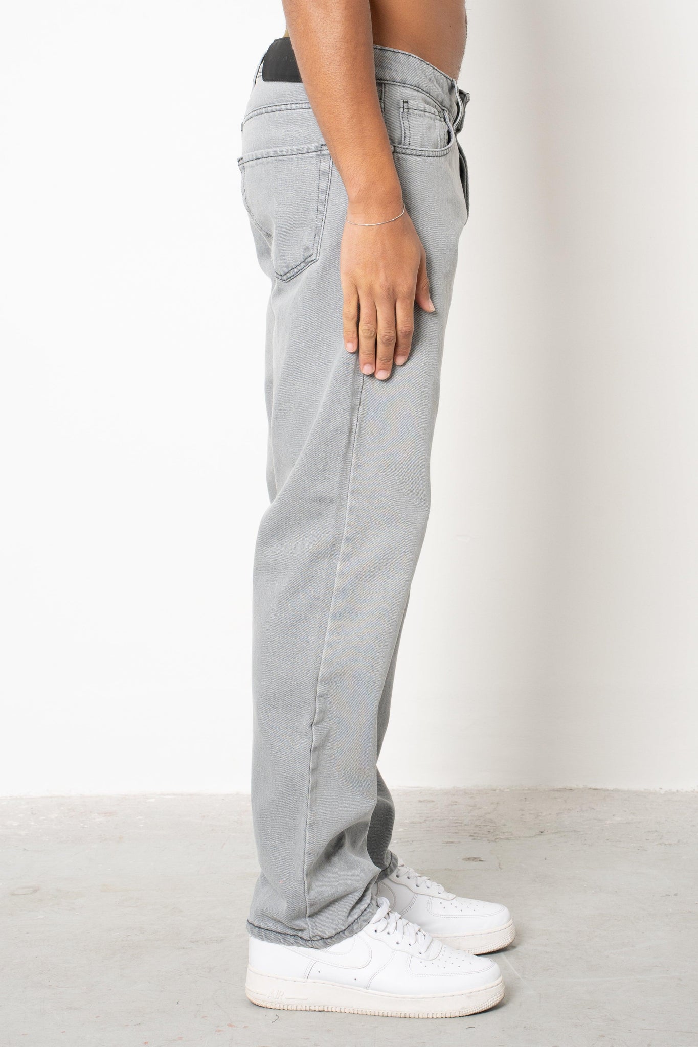 Jeans baggy grey stone wash