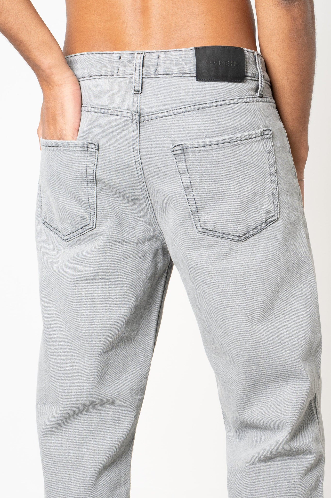 Jeans baggy grey stone wash