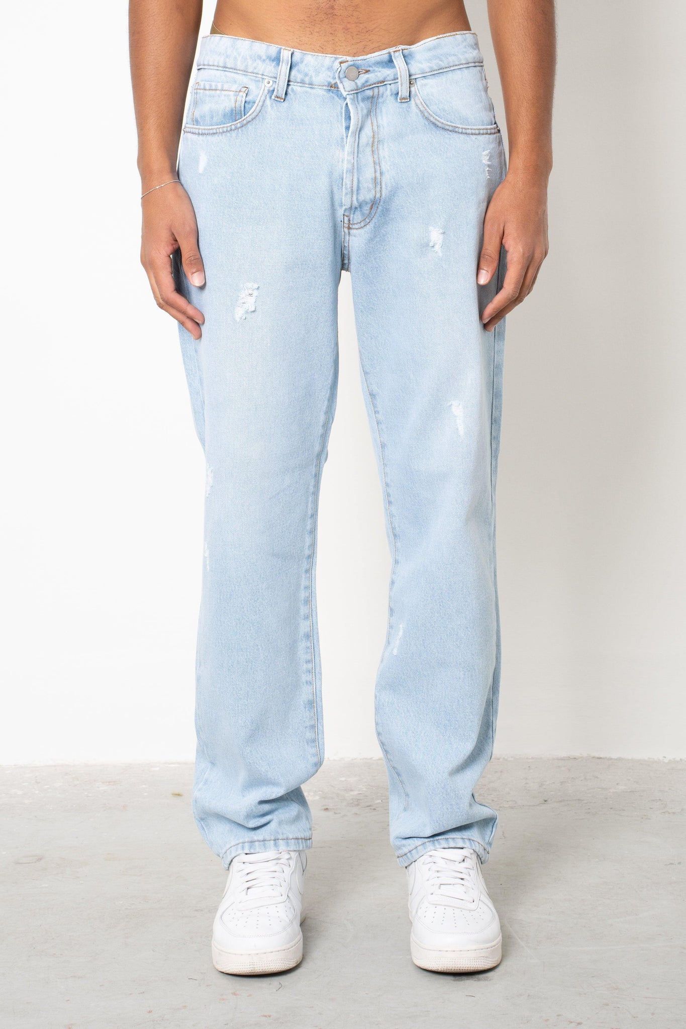Jeans baggy bleached