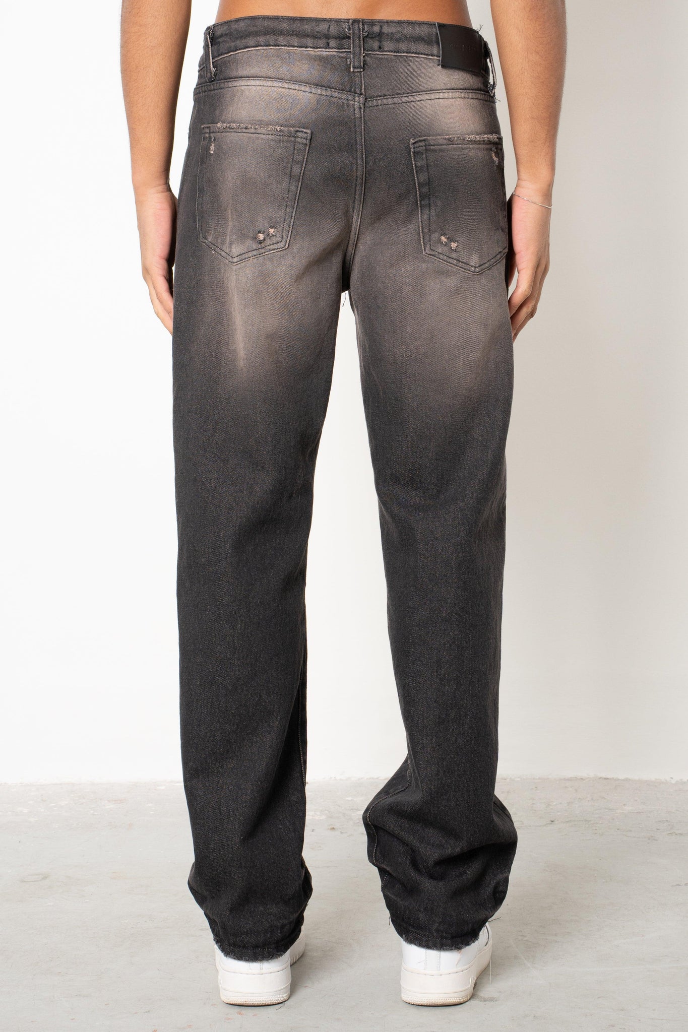 Jeans baggy dark black washed