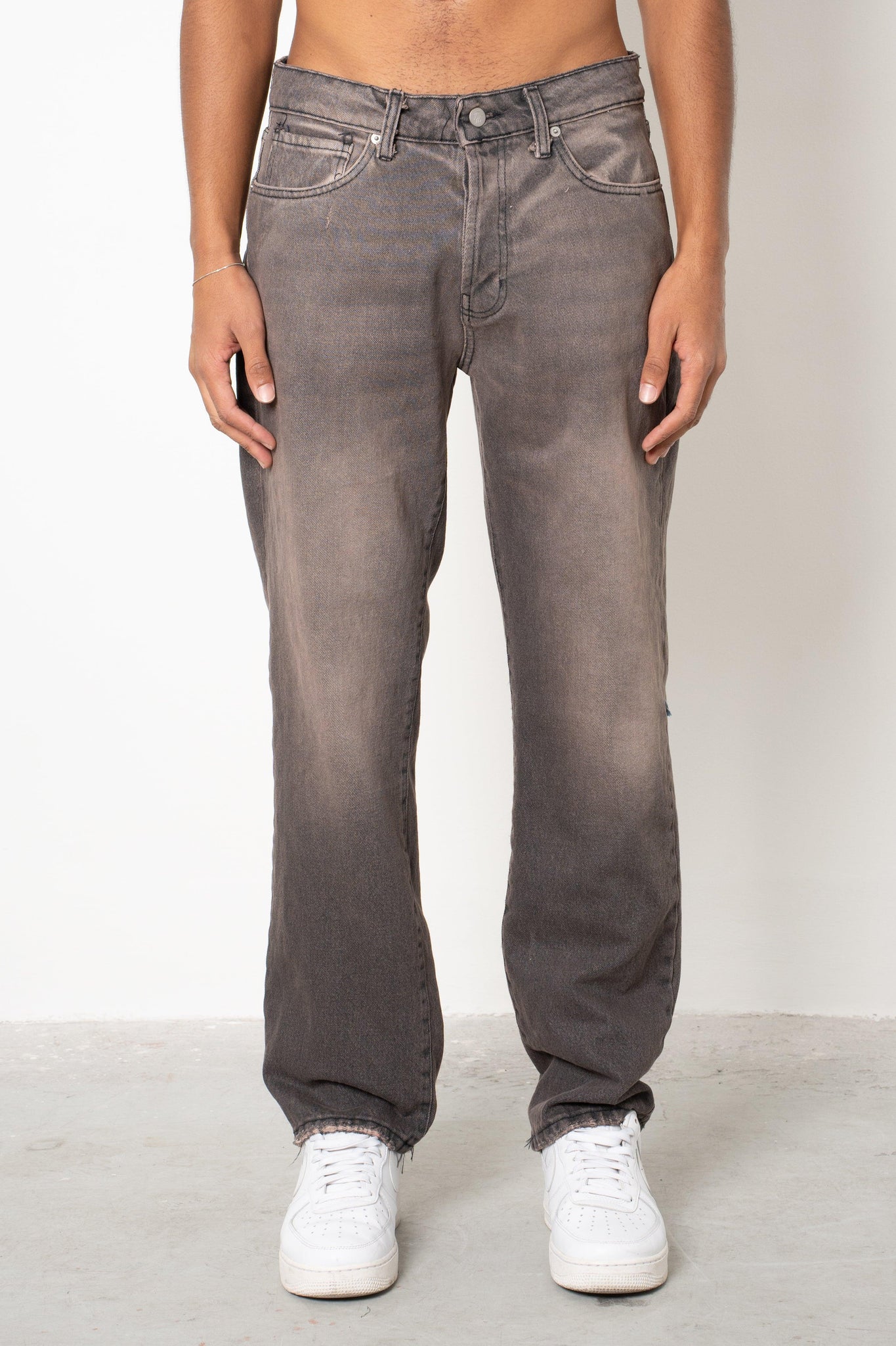 Jeans baggy washed brown