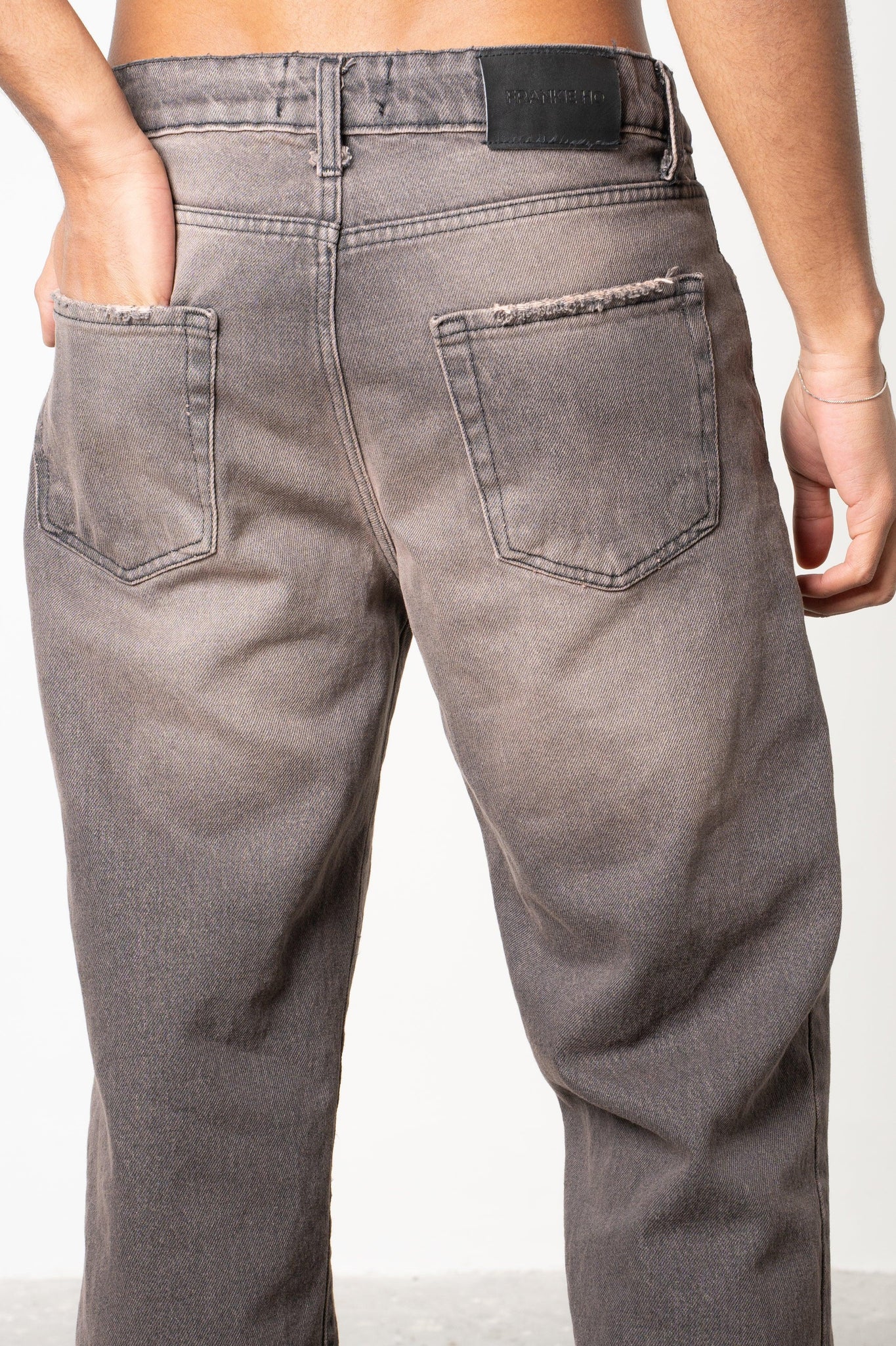 Jeans baggy washed brown