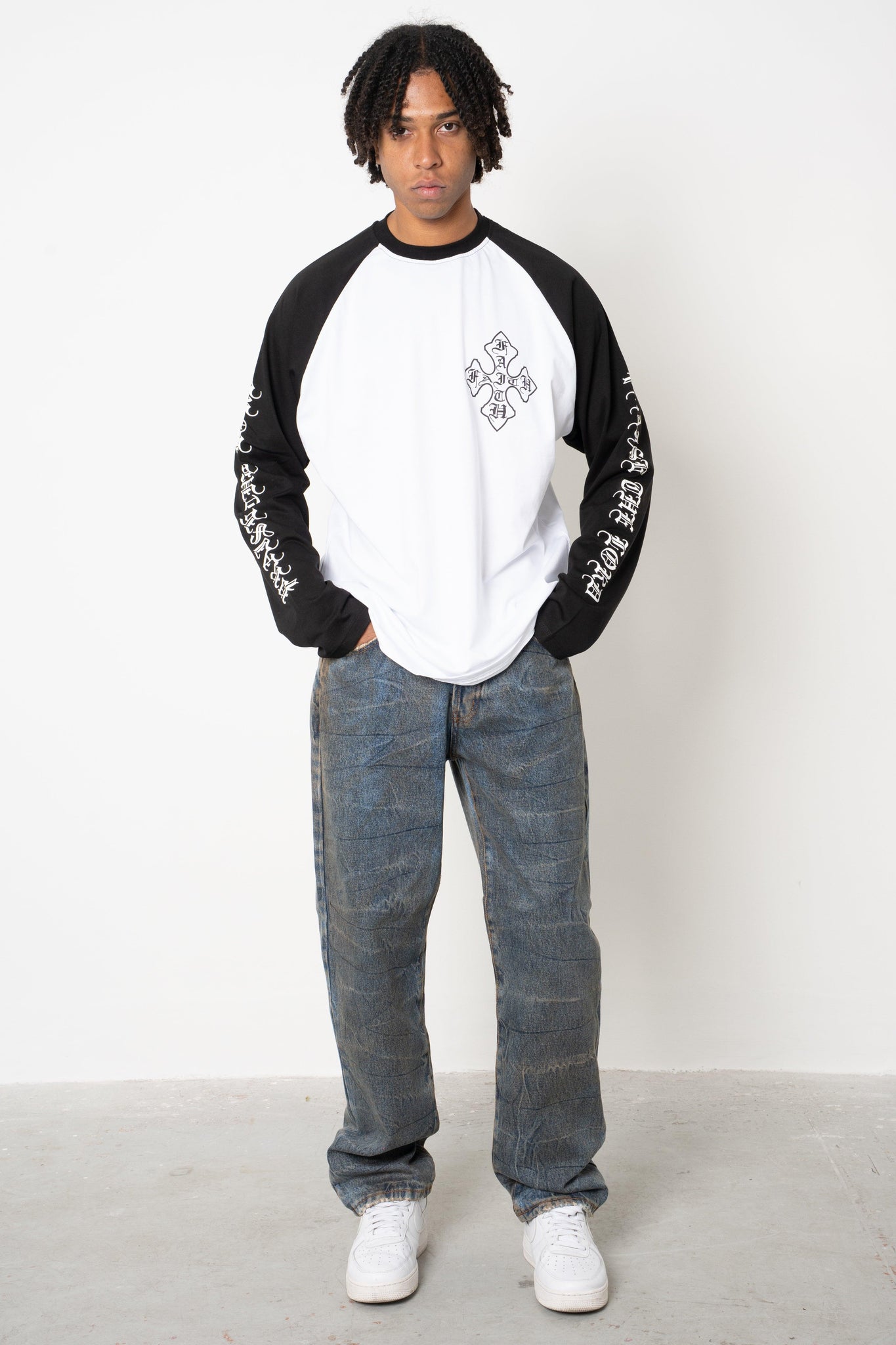 Jeans baggy indigo rust