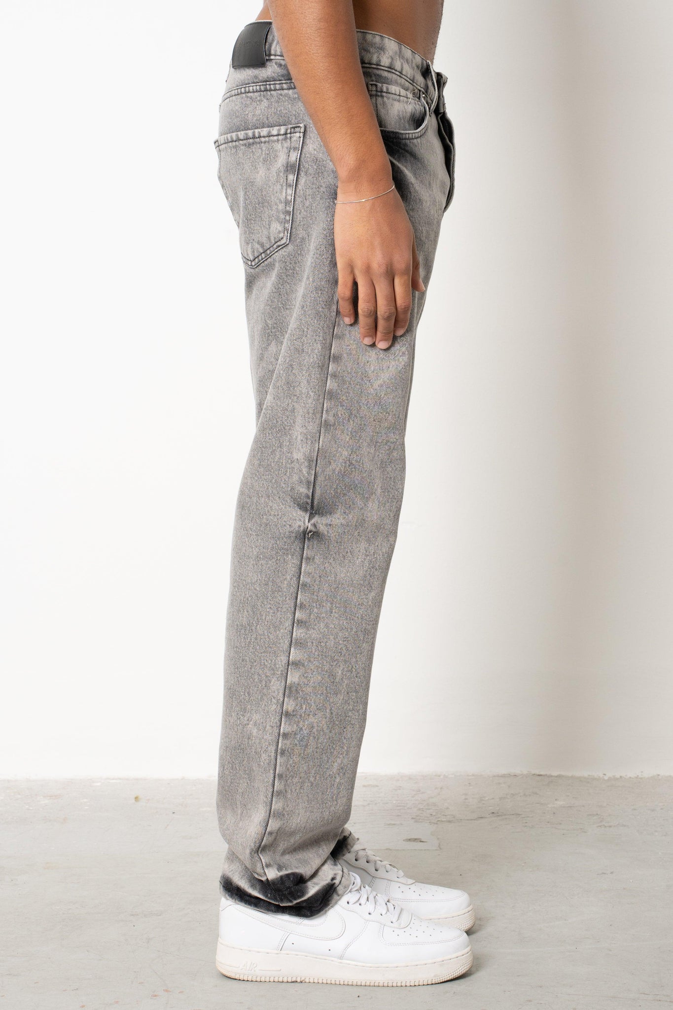 Jeans baggy grey ink wash
