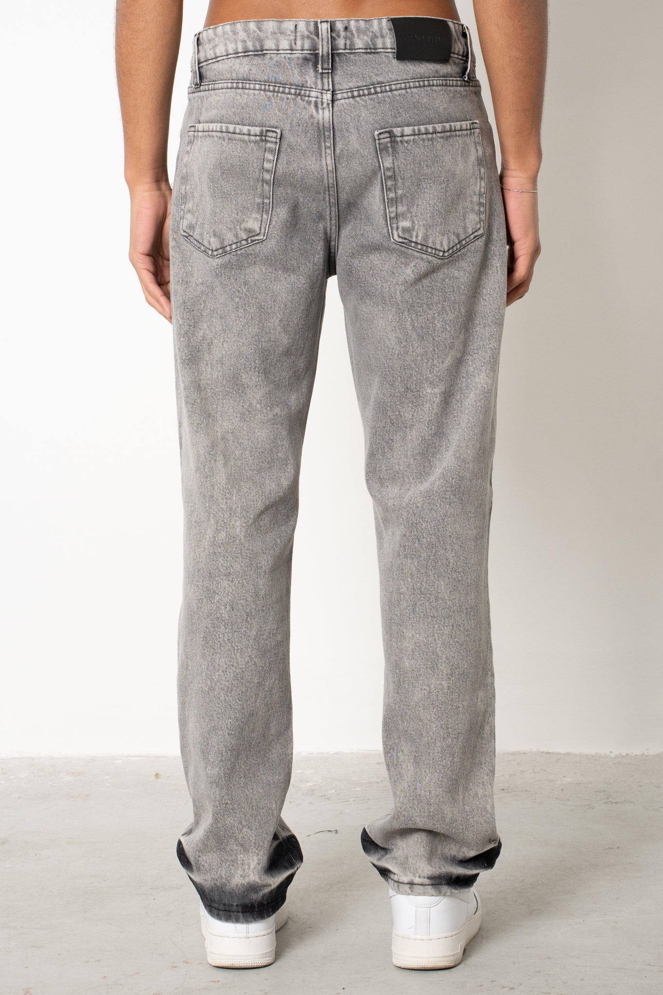 Jeans baggy grey ink wash