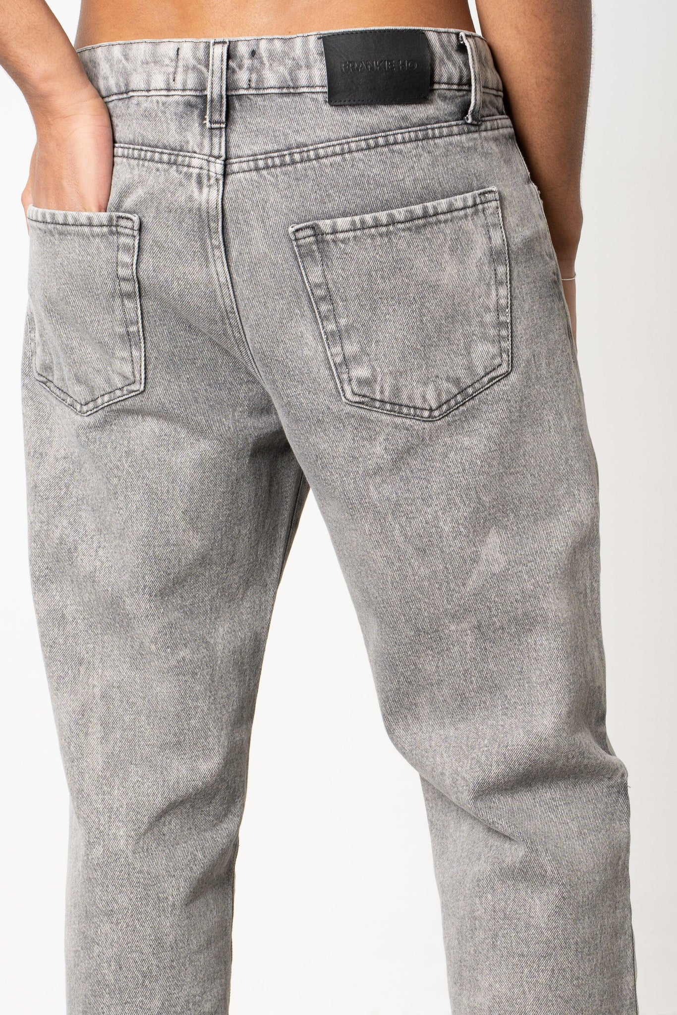 Jeans baggy grey ink wash