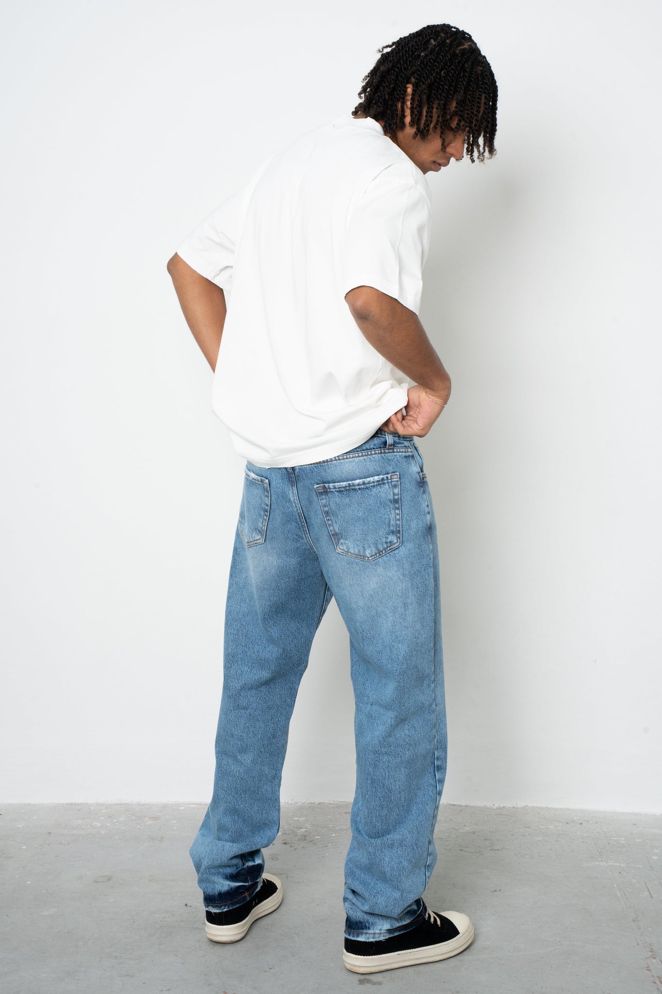 Jeans baggy indigo washed