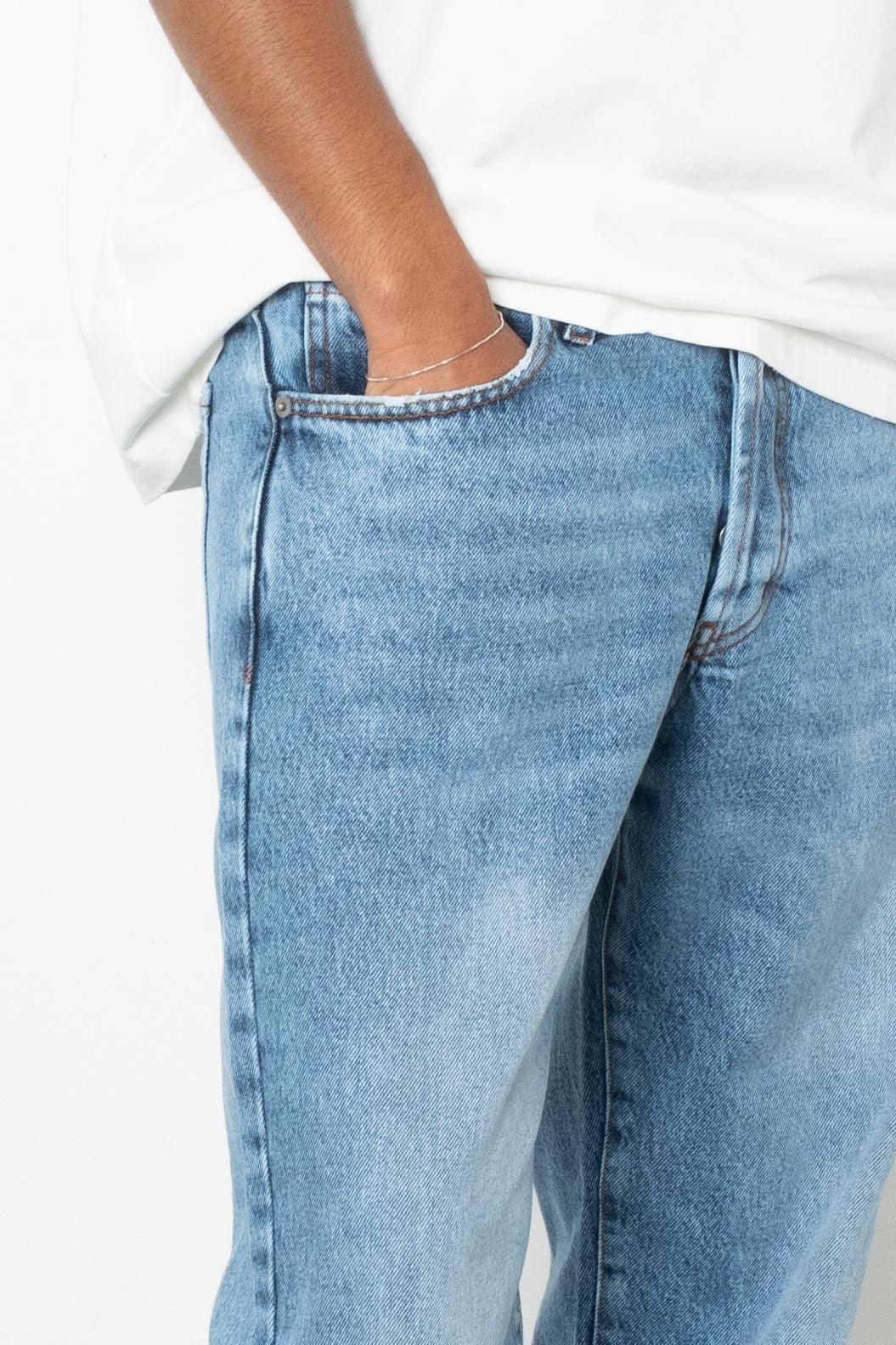 Jeans baggy indigo washed